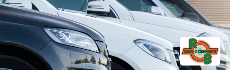 A lineup of used luxury cars available at R&B Car Company South Bend, ready for purchase.